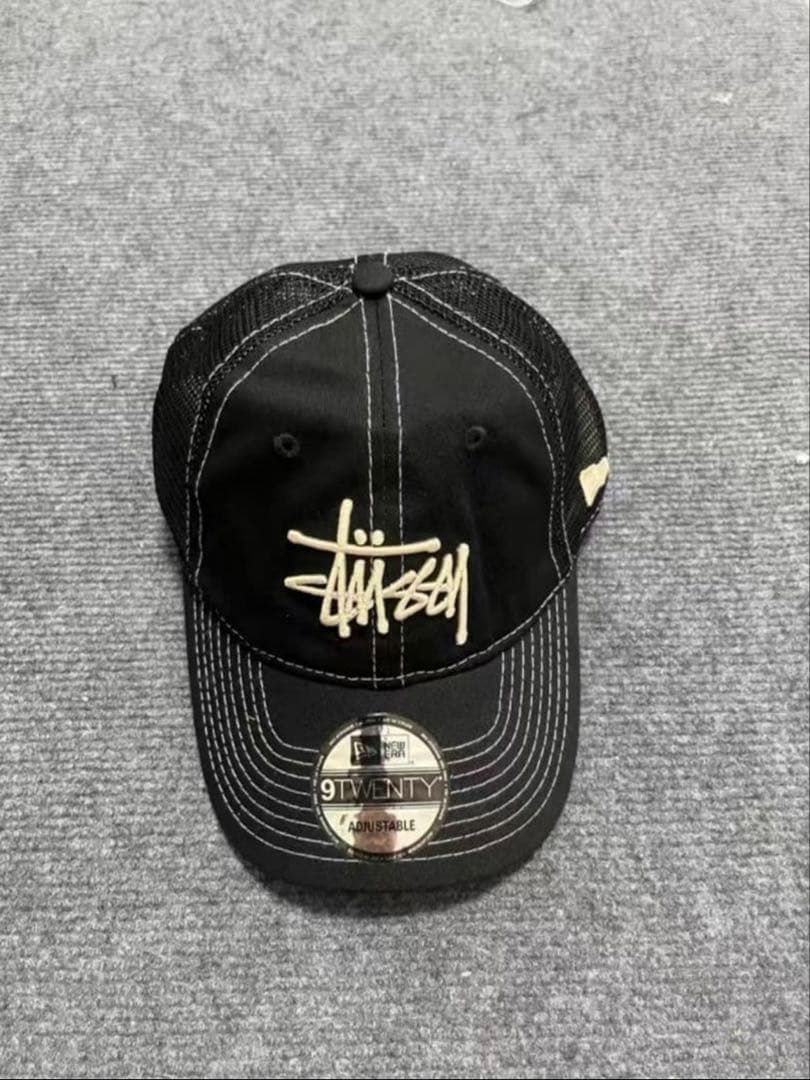 【美品】Stussy ブラック メッシュキャップ