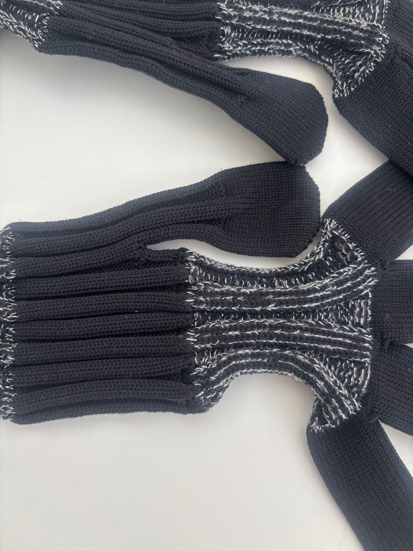 新品未使用CFCLシーエフシーエルニットロンググローブ手袋黒シルバー