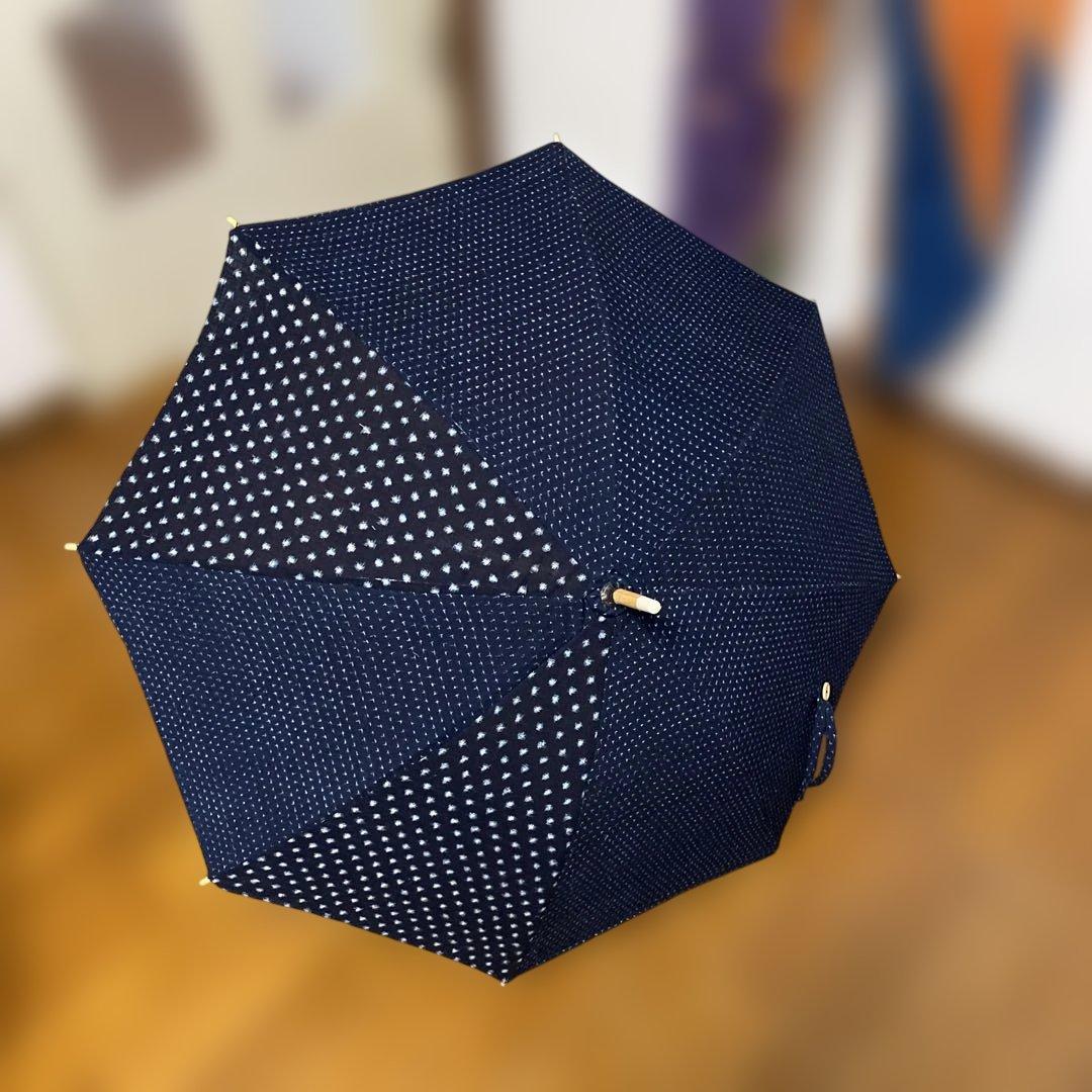 雪ん子、蚊絣リメイク日傘