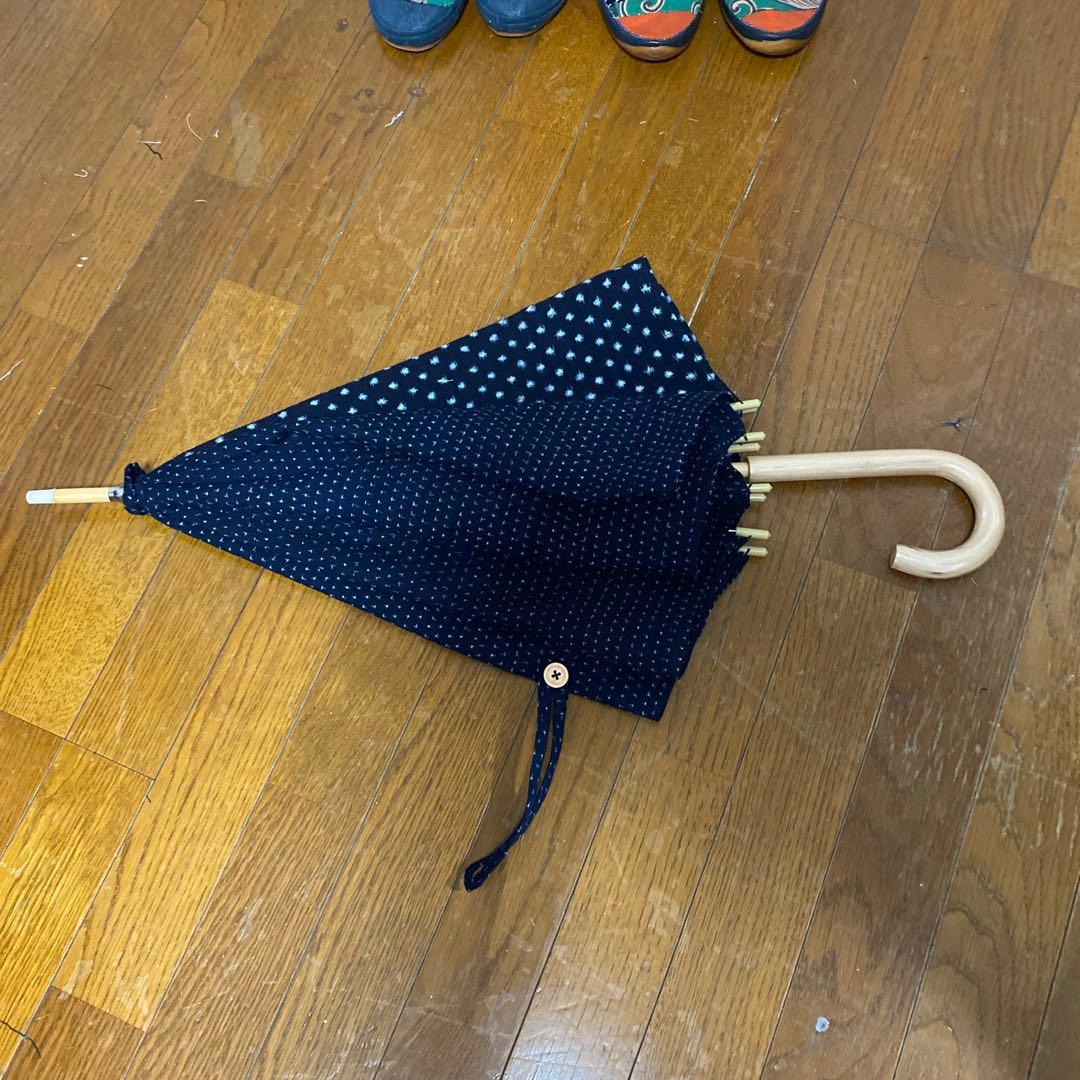 雪ん子、蚊絣リメイク日傘