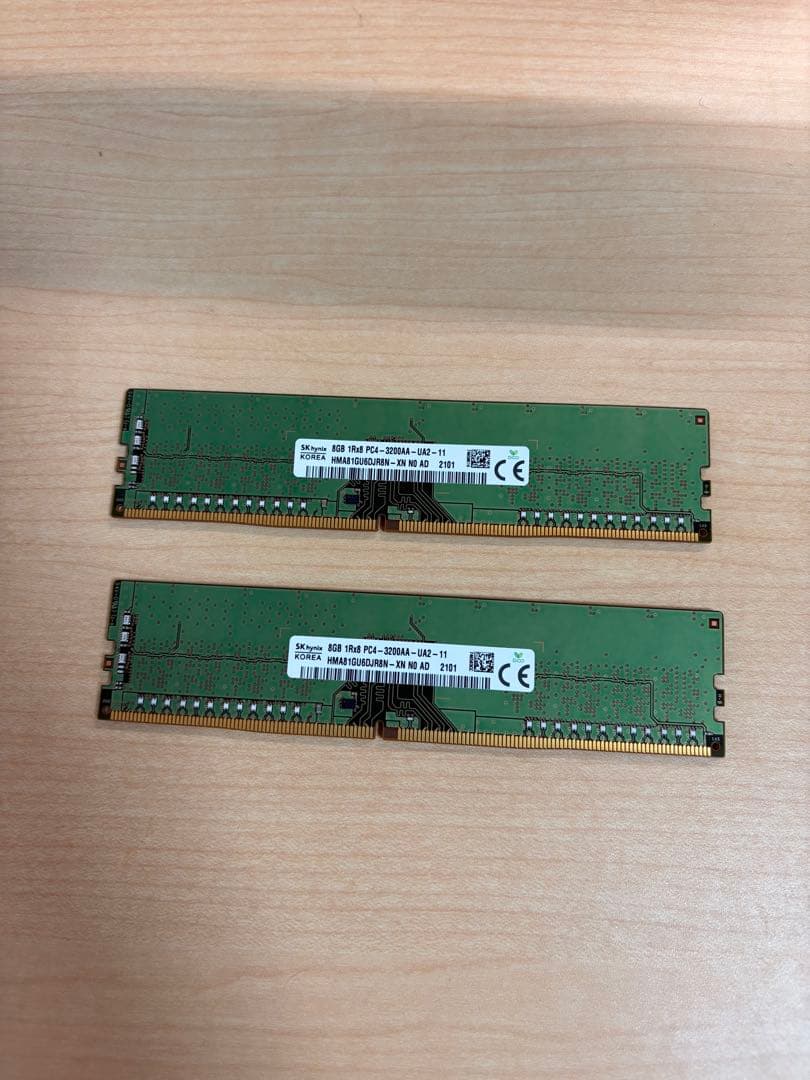16GB（8GB×2） DDR4メモリ