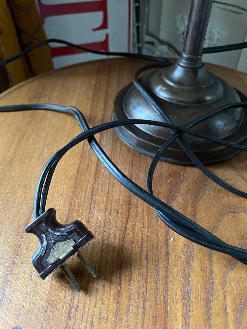 アンティーク　真鍮　グースネック　ランプ　デスク　テーブル　レア　アメリカ