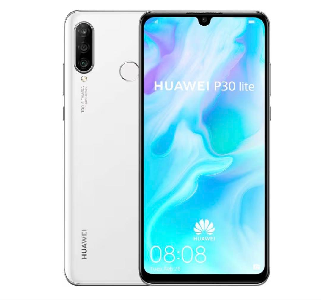 HUAWEI P30 lite ホワイト 本体　【スマホケース付】