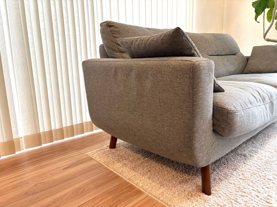 【美品,ニトリ】モダン グレー 2人掛けソファ