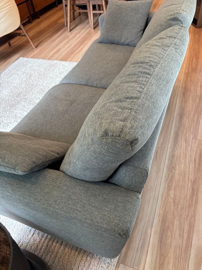 【美品,ニトリ】モダン グレー 2人掛けソファ