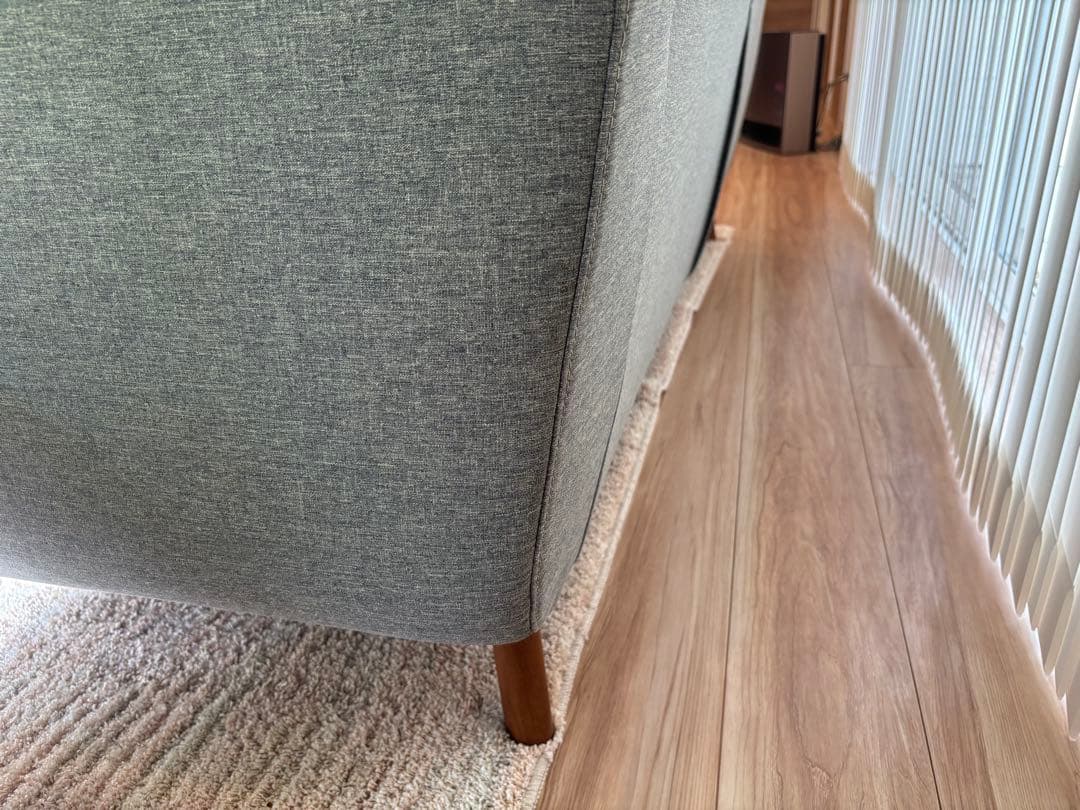 【美品,ニトリ】モダン グレー 2人掛けソファ