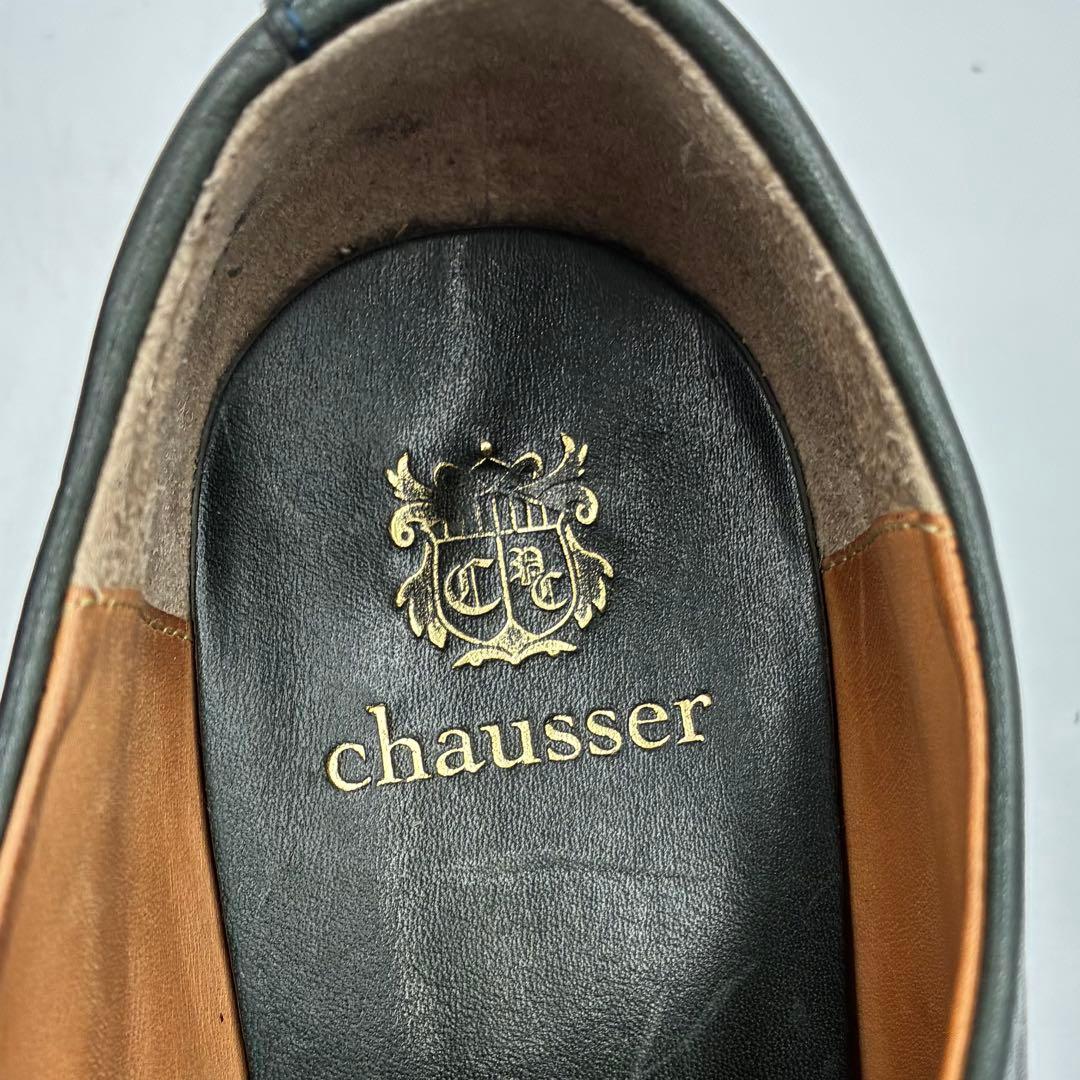 美品✨ショセ レザー レースアップ パンプス モスグリーン 23cm