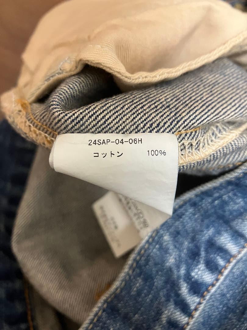 【A.PRESSE】washed denim wide pants 30