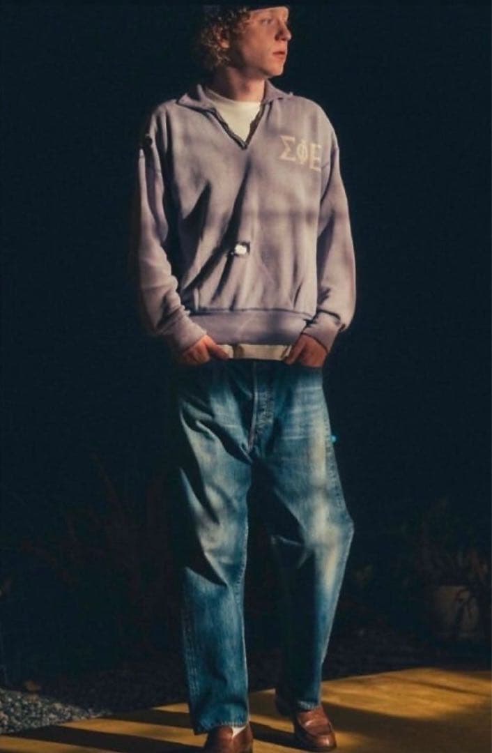 【A.PRESSE】washed denim wide pants 30