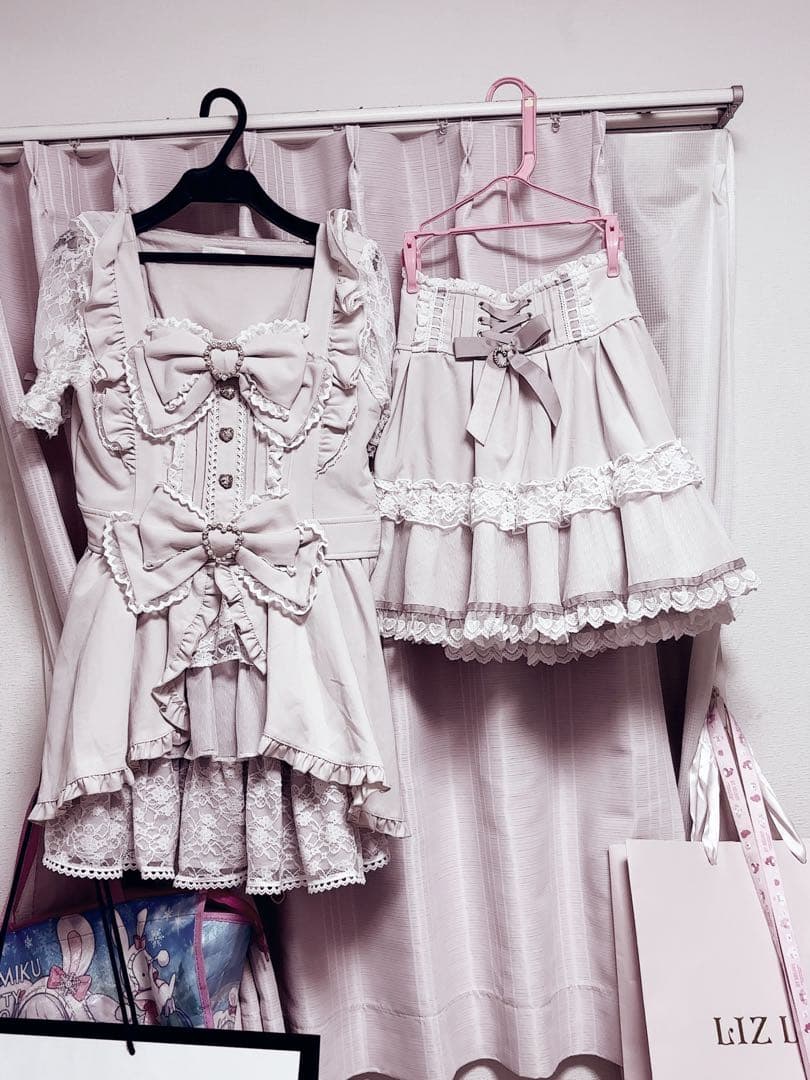 ♥ LIZLISA フロントカシュクールBIGリボンセットアップ ♥