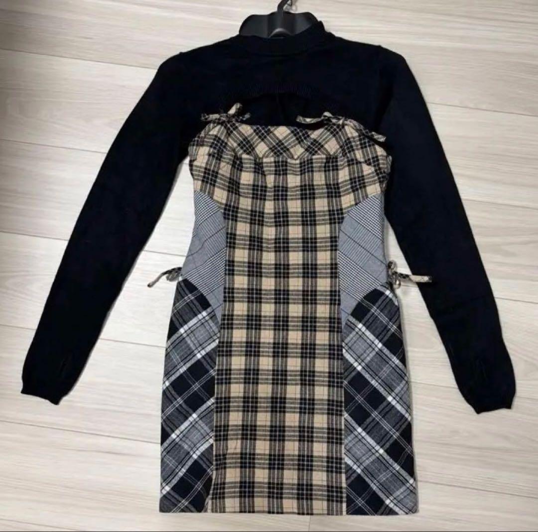 andmary Khy check set ワンピース