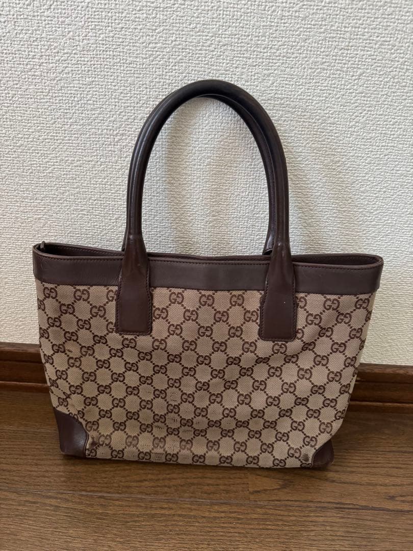 GUCCI GGキャンバス ブラウン(保存袋あり)