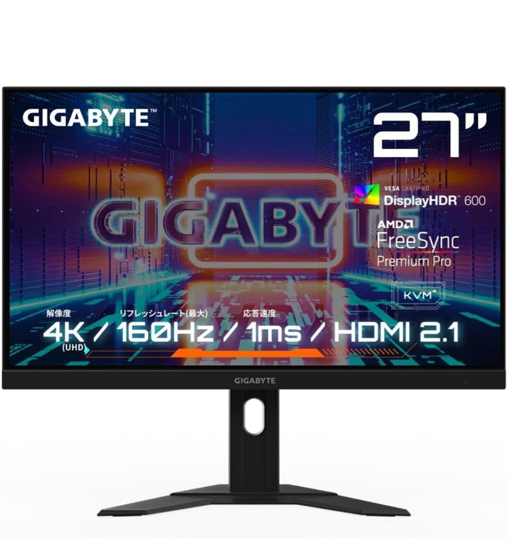 GIGABYTE M27U 27インチ 4K160hz HDR600対応モニター
