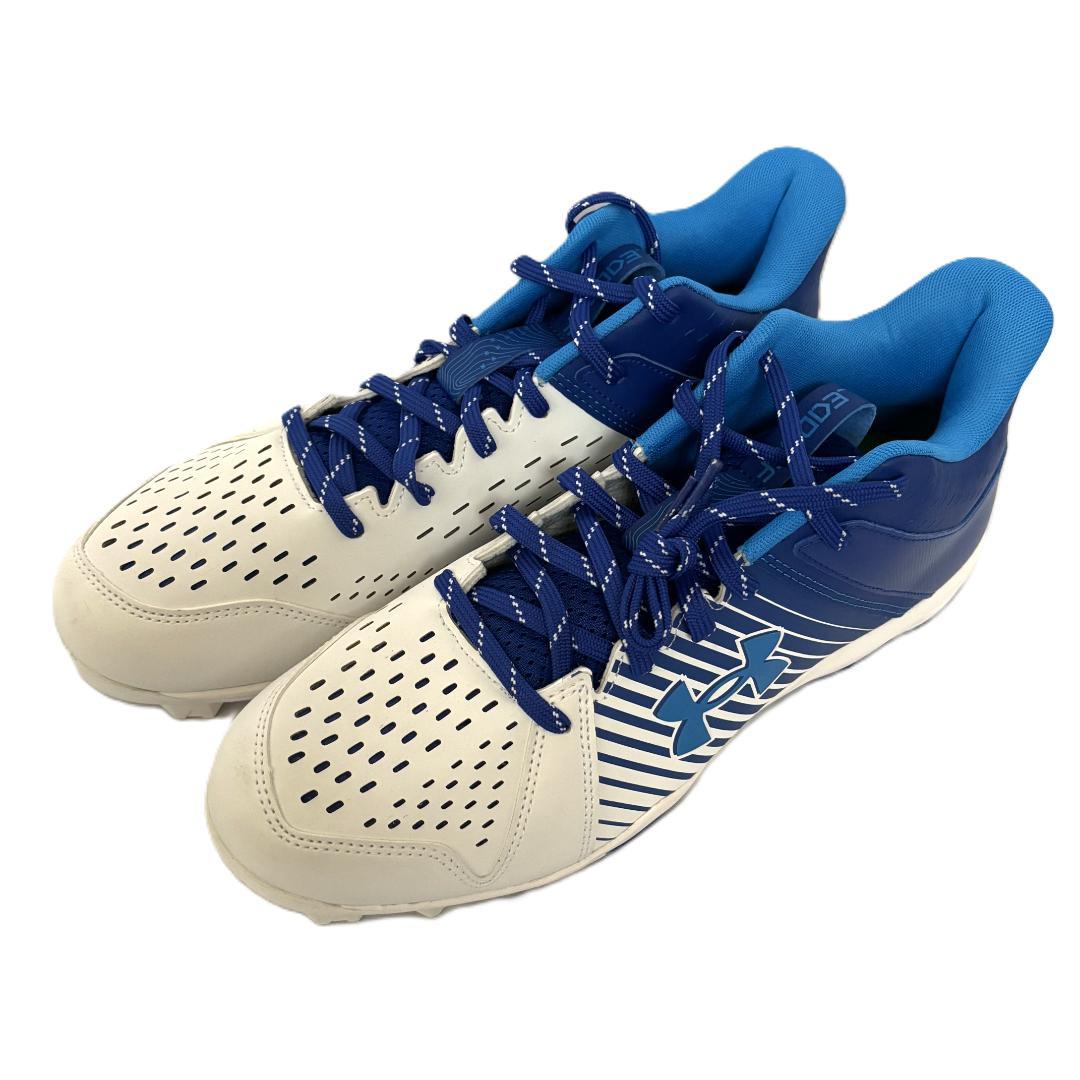 Under Armour 野球用スパイクシューズ ホワイト/ブルー 28.5cm