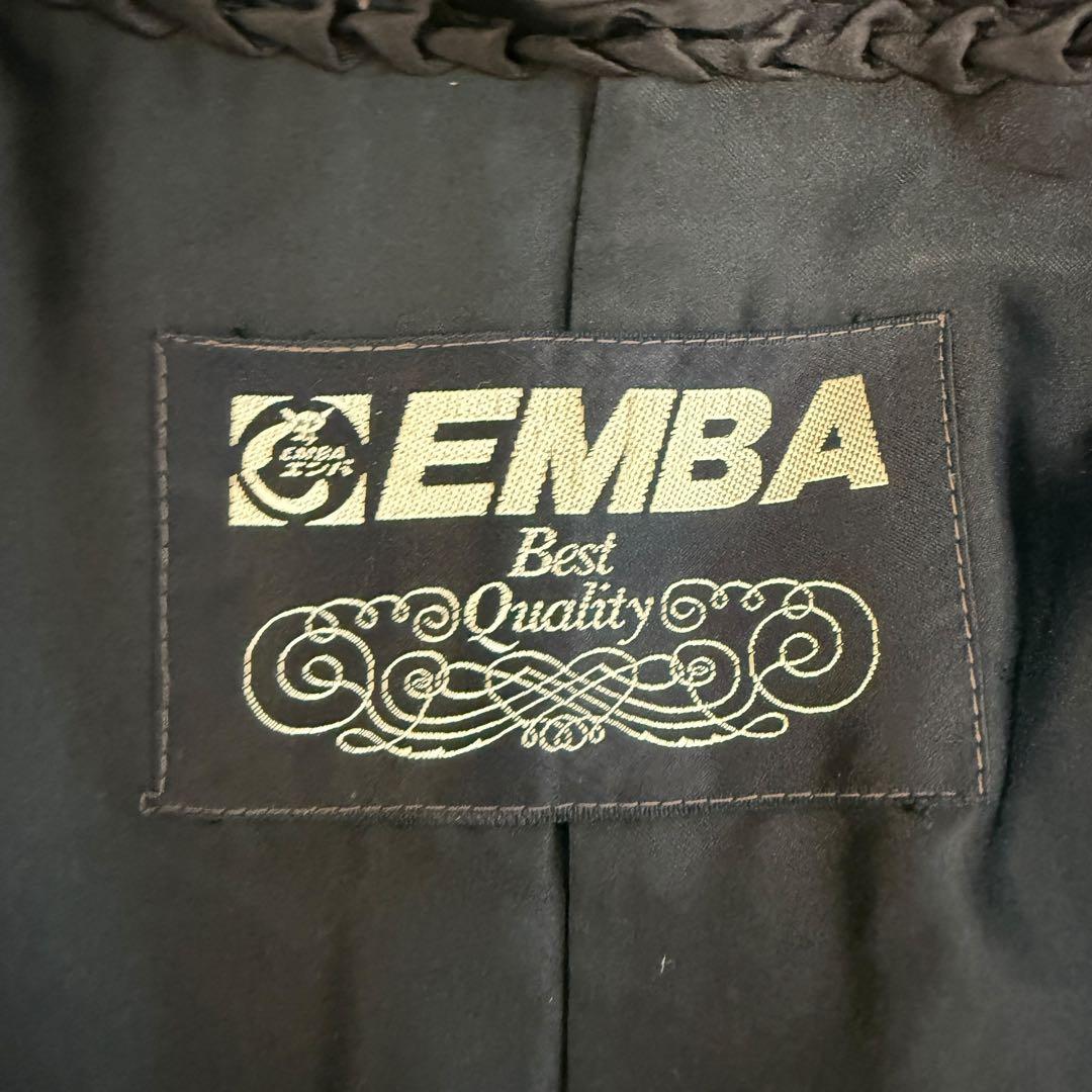 サガセレクト エンバ 2002 毛皮 ミンク ロングコート 裏地花柄　刺繍