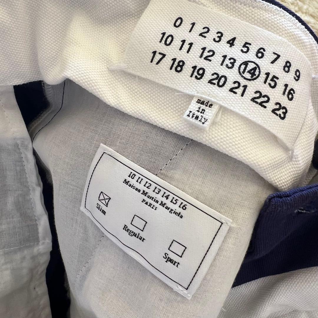 マルジェラ コットン リネン スリム スラックス サイズ44