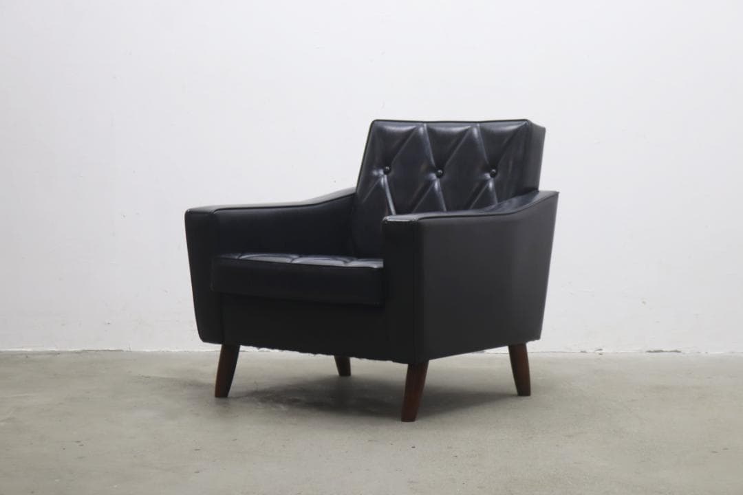 ※※専用※※　カリモク60 ロビーチェア 1シーター ブラック 黒 レトロ 2