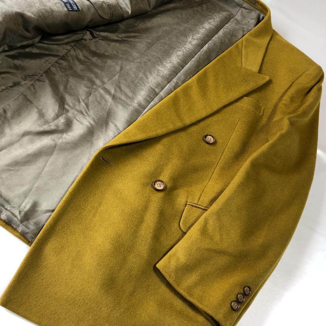 未使用級　カシミヤ100％　ダブル　テーラードジャケット　ダブル　ノーベント