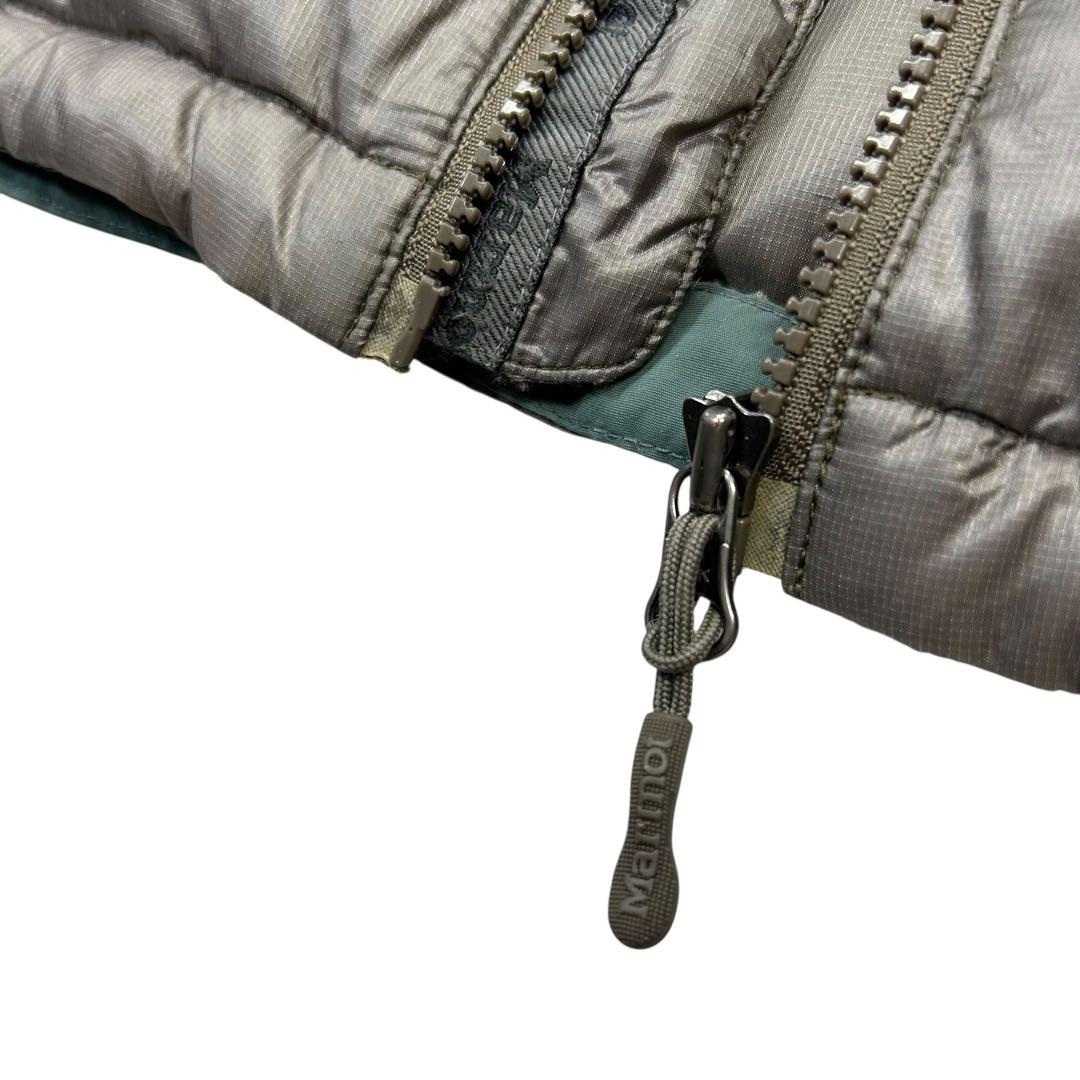 00's Marmot ダウンジャケット ドローコード付き メンズXLベージュ系