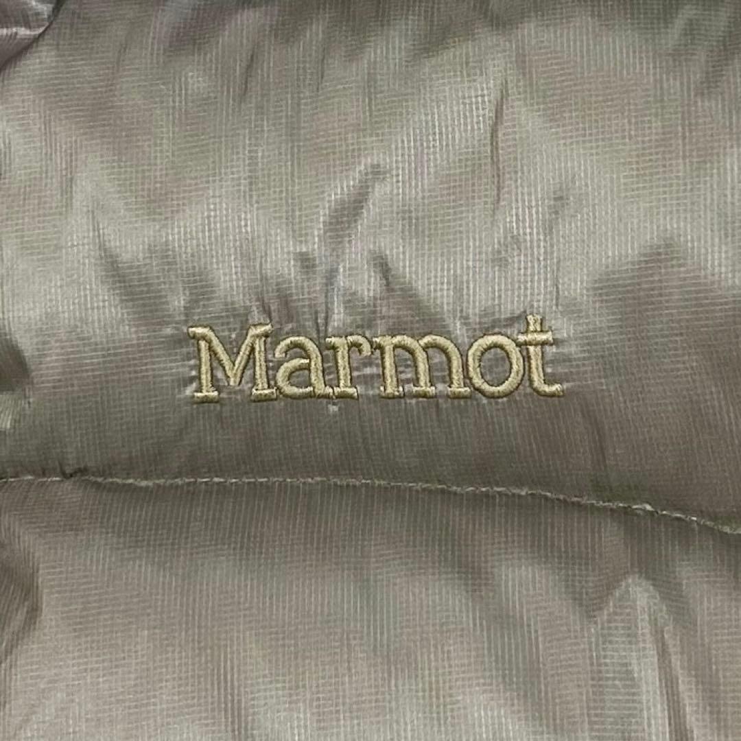 00's Marmot ダウンジャケット ドローコード付き メンズXLベージュ系