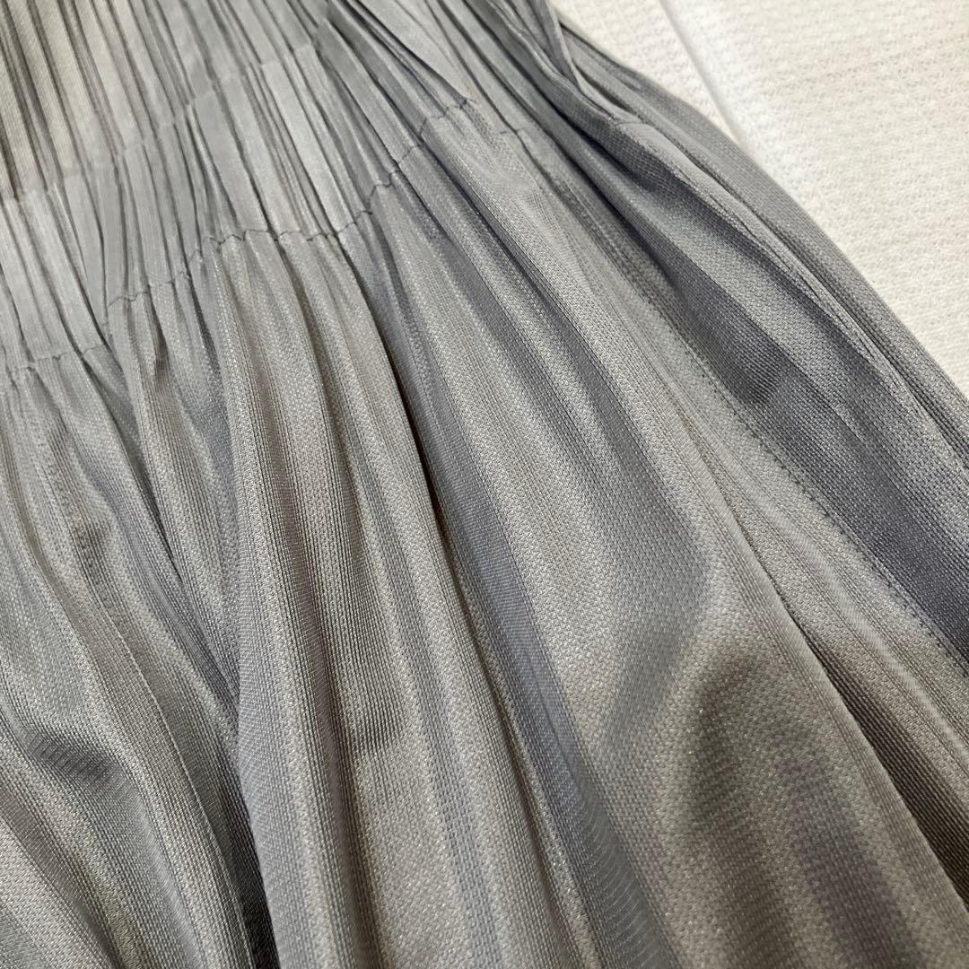 PLANTS PLEASE プリーツパンツ グレー ルーズフィット