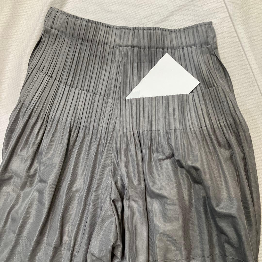 PLANTS PLEASE プリーツパンツ グレー ルーズフィット