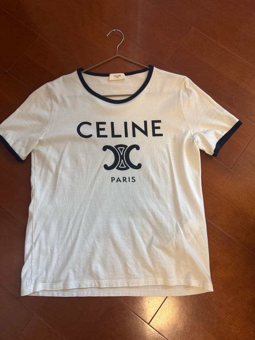 CELINE ホワイト Tシャツ 半袖