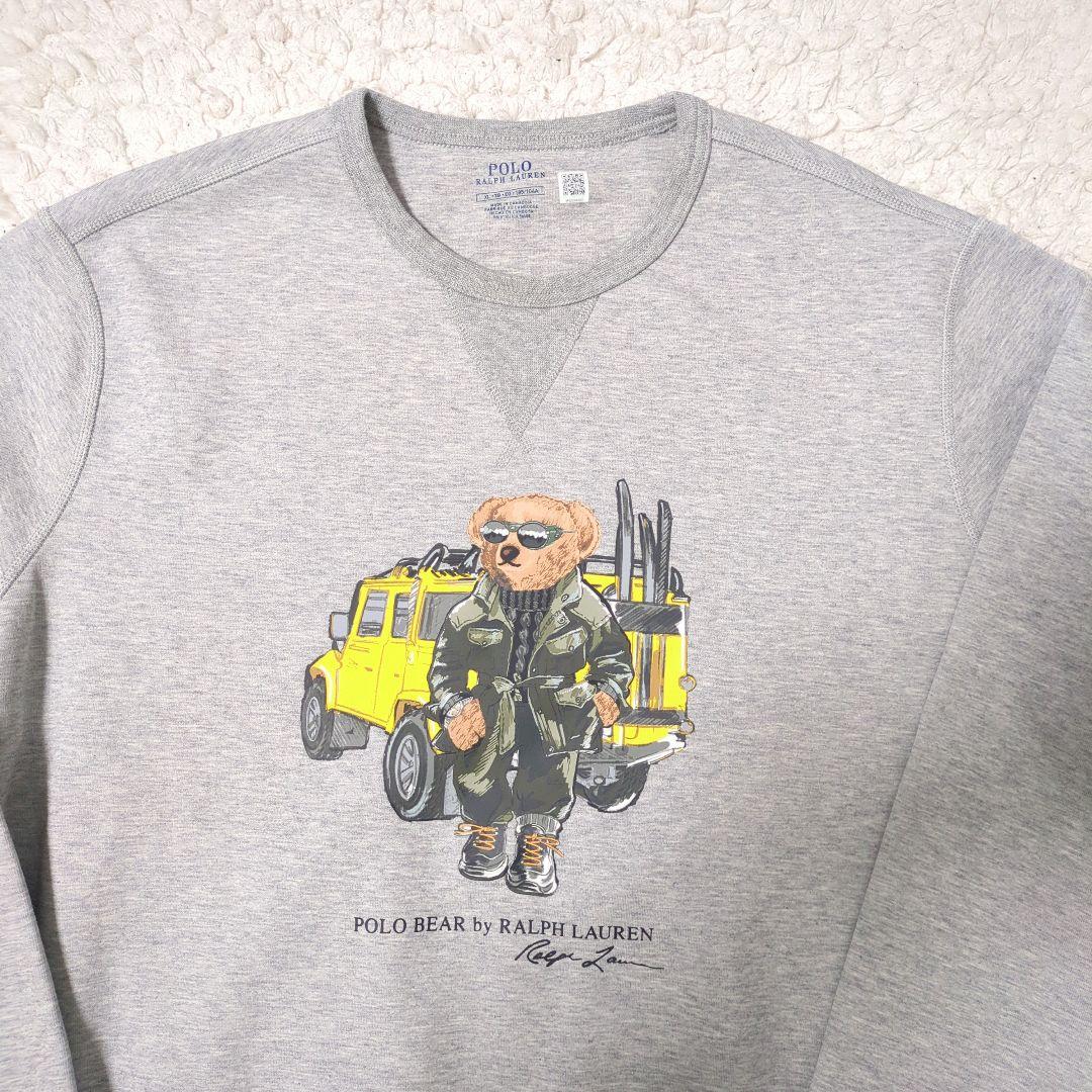美品 ポロベアー ダブルニット スウエットシャツグレー XL ジープ