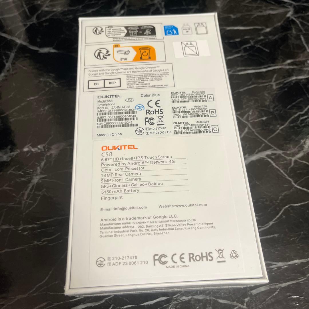 OUKITEL C58 128GB 16GB RAM ブルー