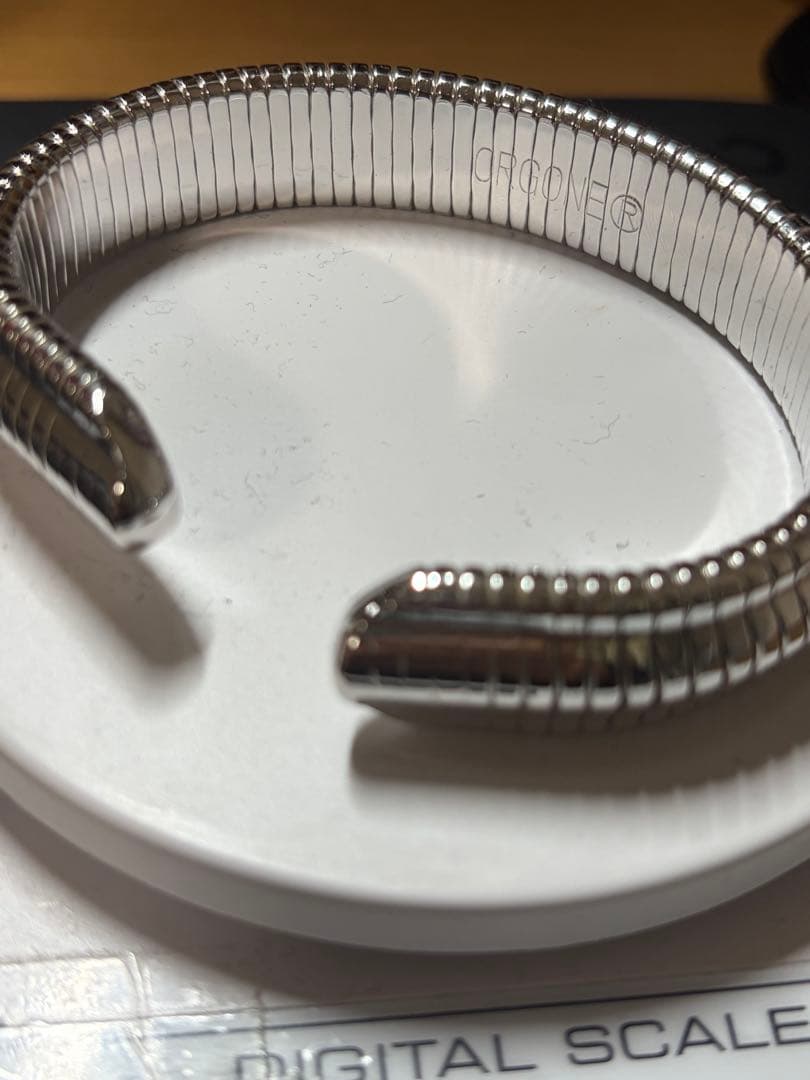 オルゴンリング バングル ブレスレット シルバー系 施術用