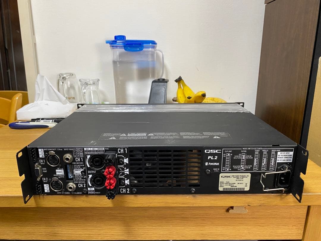 QSC PL224 PAアンプ 715W+715W/4Ω★簡易検査品