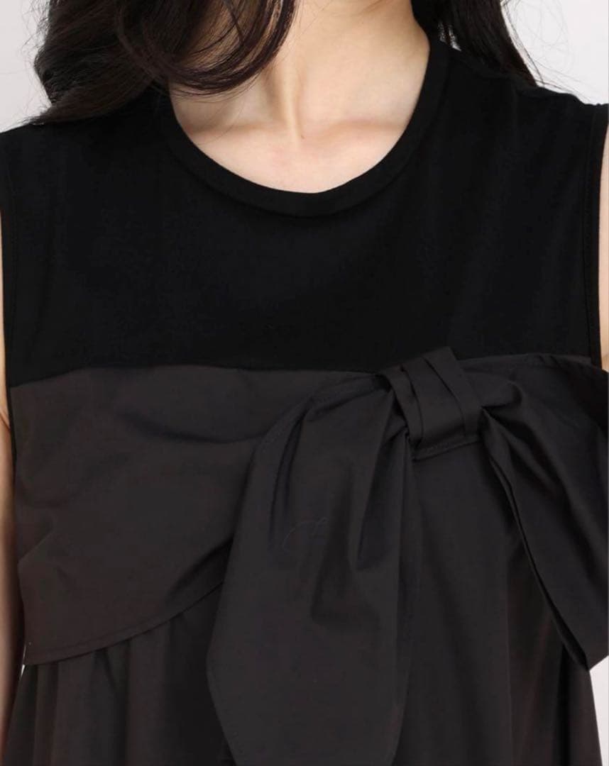 【新品】STRAWBERRY-FIELDS ビックリボンドッキングワンピース