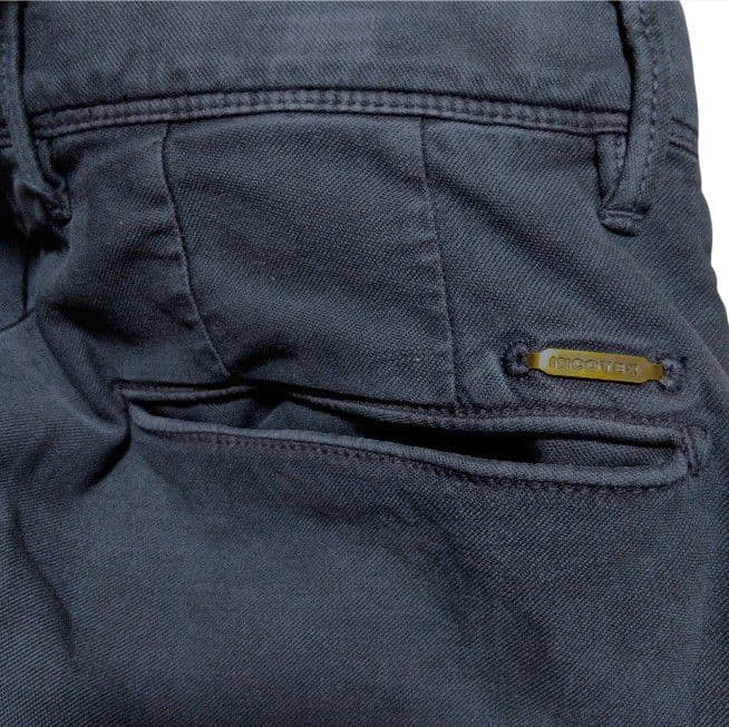 INCOTEX ギャバジンコットン ウォッシュド加工ガーメントダイ ネイビー