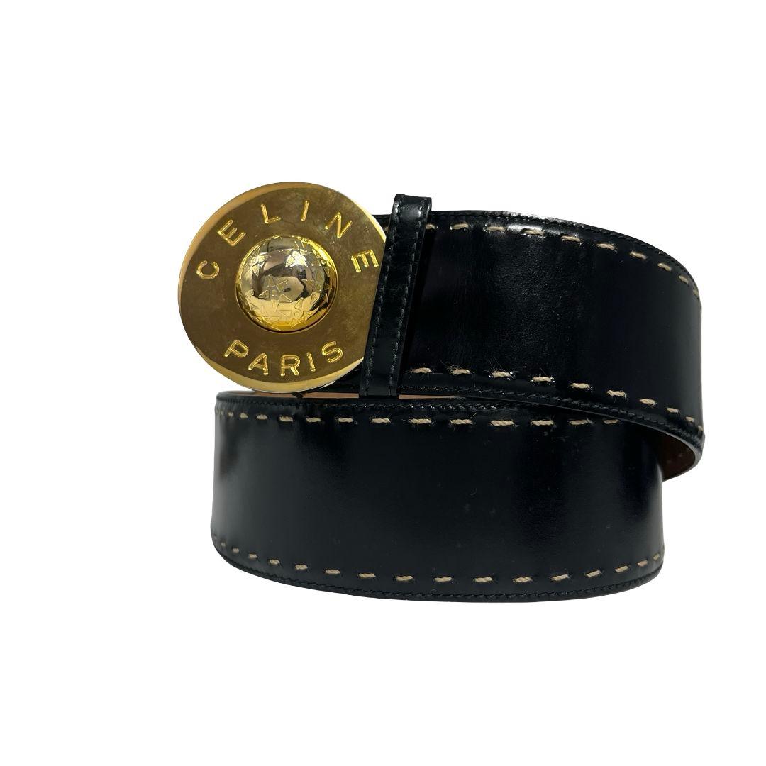 【 激レア☆ 】 セリーヌ　スターボール　バックル　ゴールド　レザー　ベルト