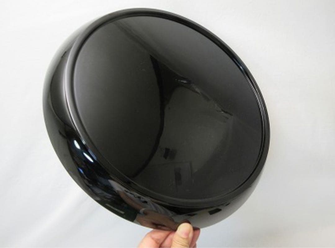 未使用 茶道具 黒塗 八卦盆 螺鈿細工 丸盆 青貝 元箱