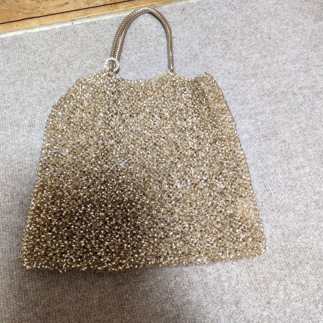 ANTEPRIMA ゴールド ビーズ装飾 パーティーバッグ