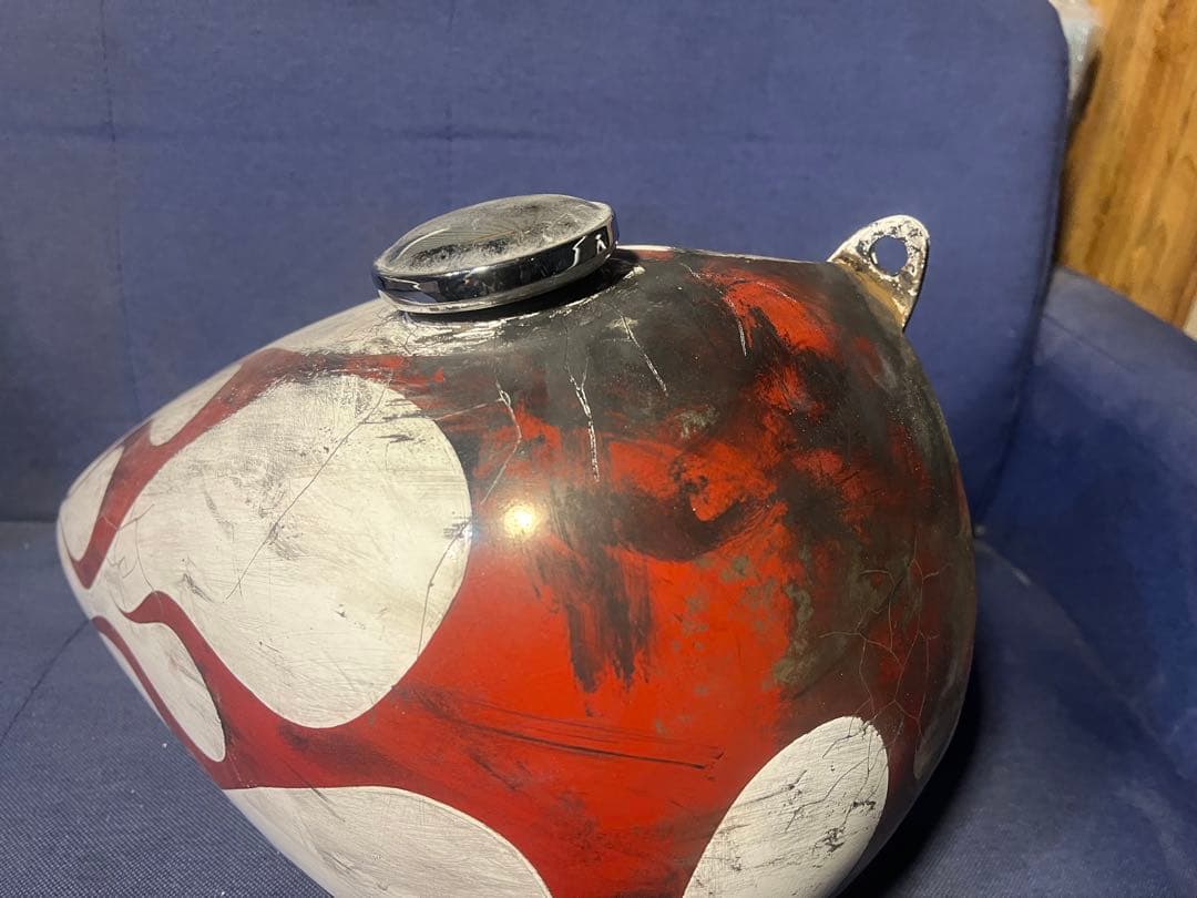 ハーレー タンク エイジング塗装 分割タンク