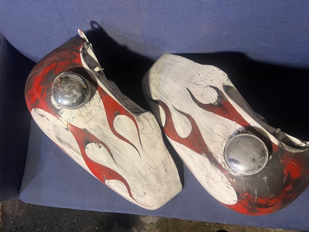 ハーレー タンク エイジング塗装 分割タンク