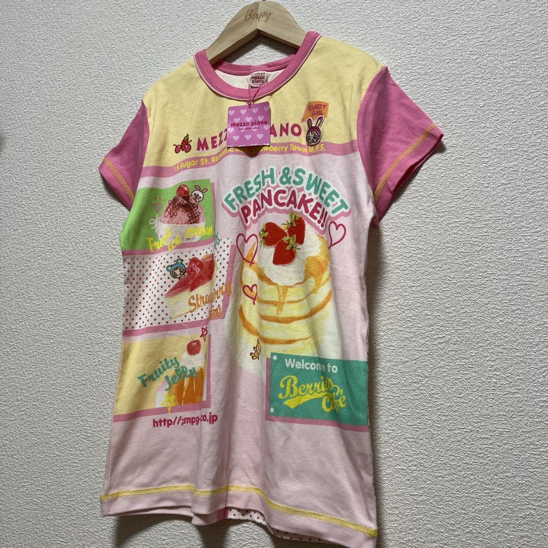新品タグ付　メゾピアノ　mezzopiano　平成レトロ　Tシャツ　160