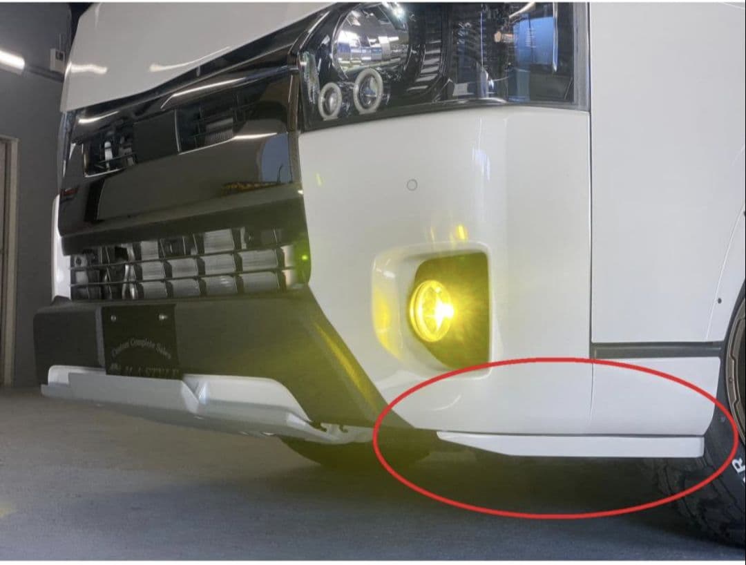 ハイエース4型〜6型チンスポ＆フロントサイドスポイラー　ビーキャス ナロー