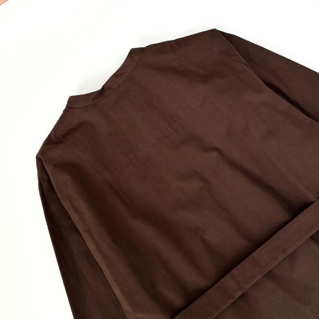 新品タグ付✨アンタイトル Oggi掲載 2WAYフレアシャツドレス ブラウン　S