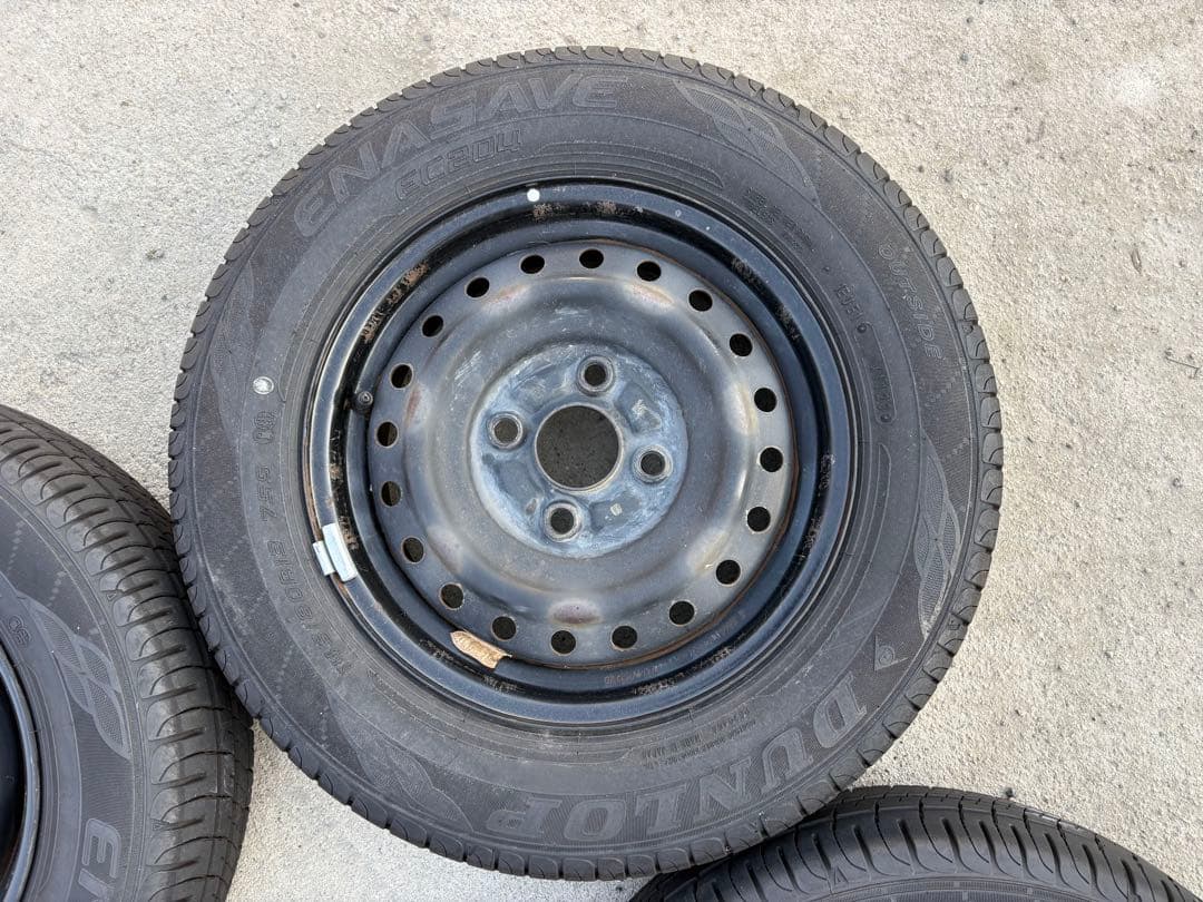 スズキ純正13インチスチールホイール/サマータイヤ4本セット