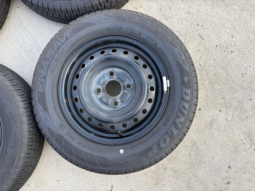 スズキ純正13インチスチールホイール/サマータイヤ4本セット