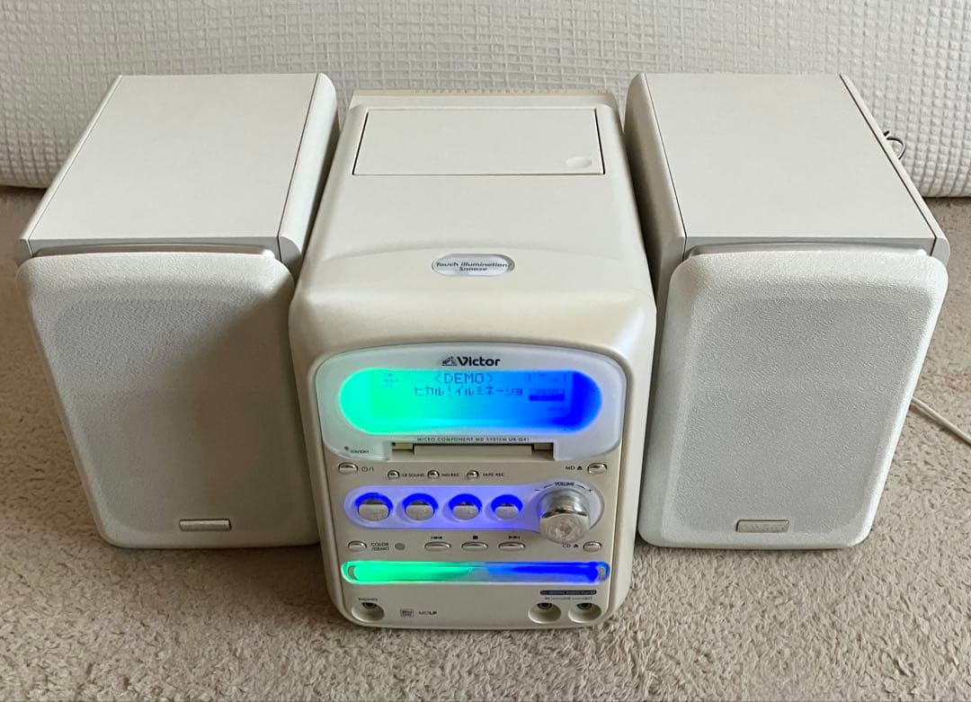ビクター Victor JVC ミニコンポ UXQX1-W　MD/CD/カセット