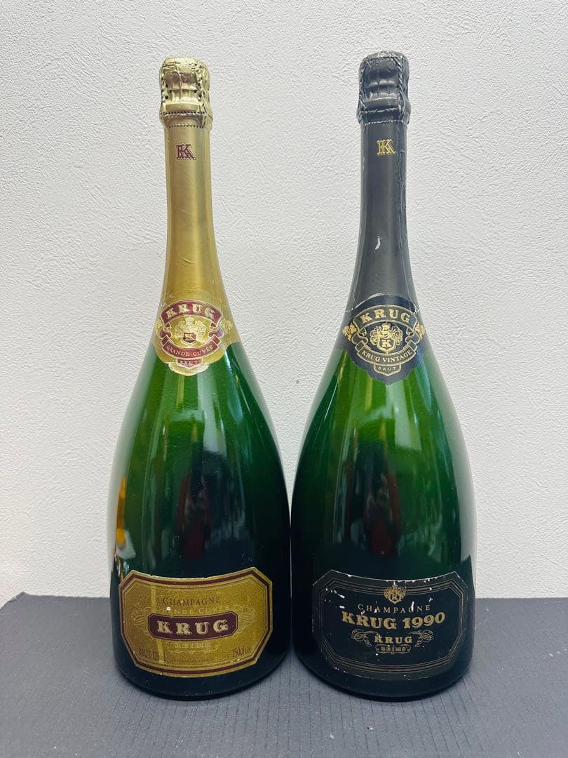 クリュッグ・1990&旧旧グラン・キュヴェ・マグナム・ダミーボトル2本セット