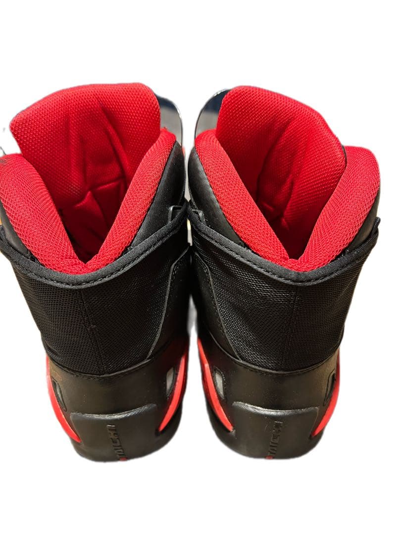 TAICHI バイク用靴 ブラック/レッド　ライディングシューズ　26cm