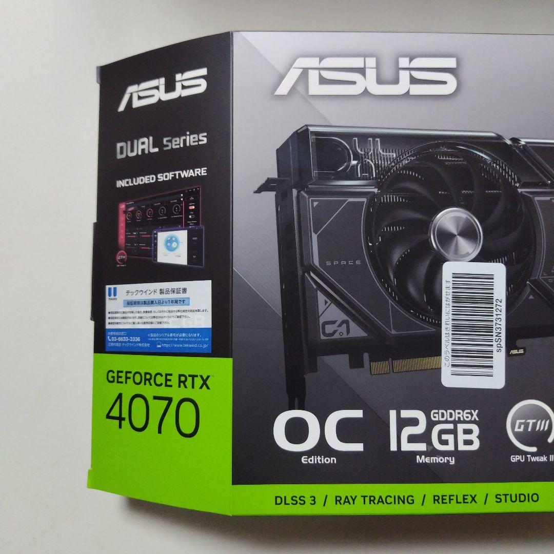 グラフィックボード・グラボ・ビデオカード ASUS GeForce RTX 4070 OC Edition