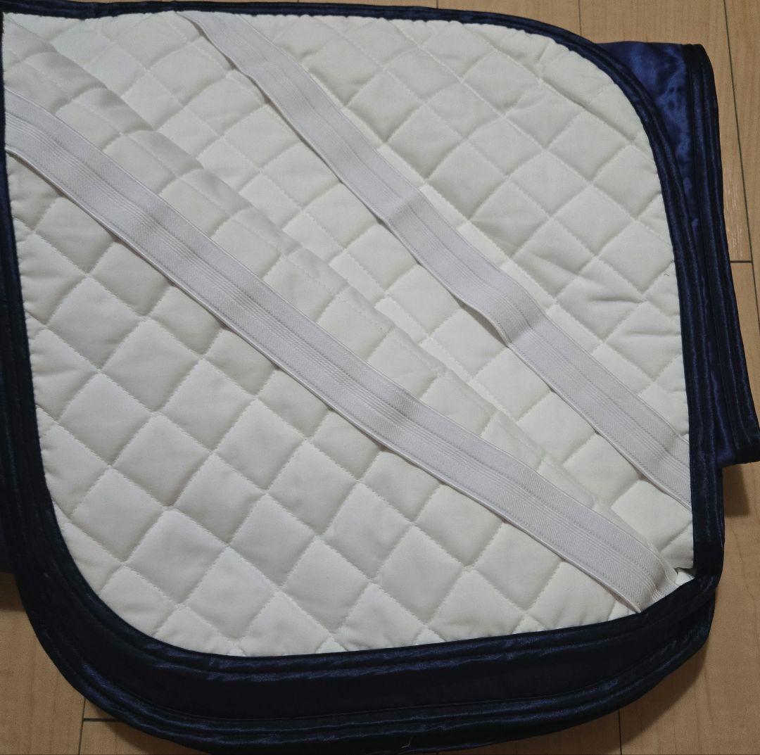 シルク敷きパッド シングルサイズ ネイビー 紺色