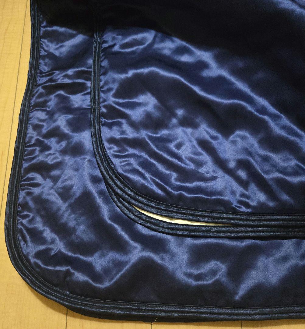 シルク敷きパッド シングルサイズ ネイビー 紺色