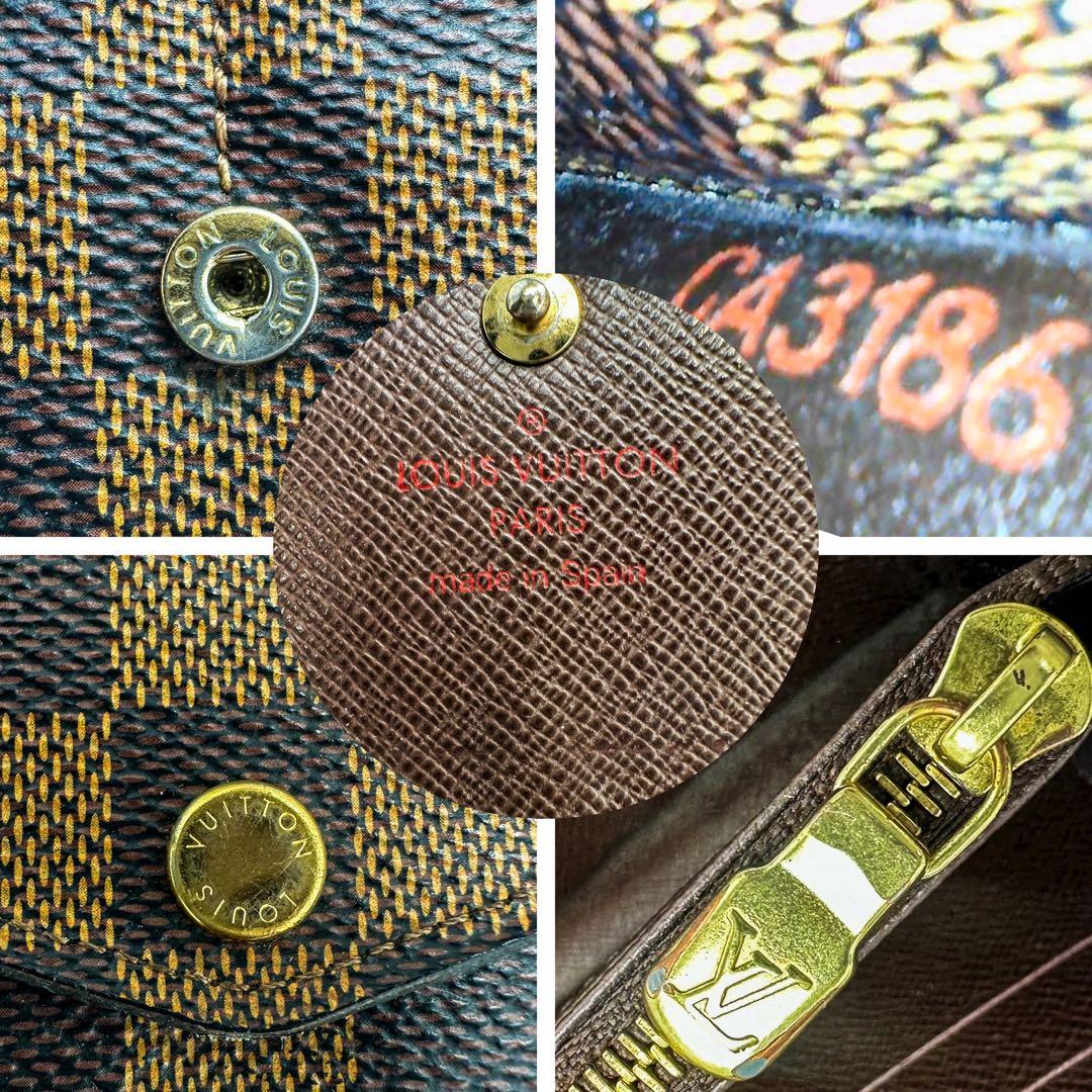 【極美品】ルイヴィトン 新型ポルトフォイユ サラ ダミエエベヌ 2つ折り長財布